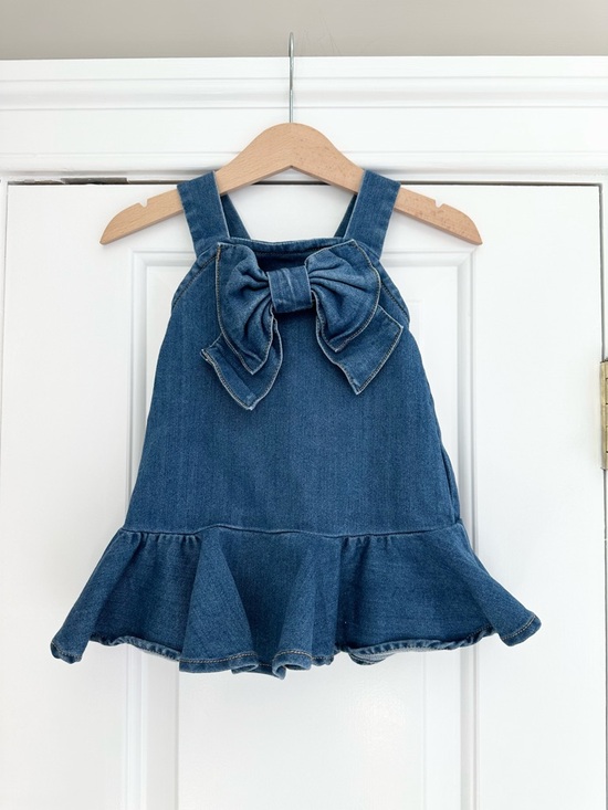 Habitual Other - Baby/Toddler Girl Denim Big Bow Dress